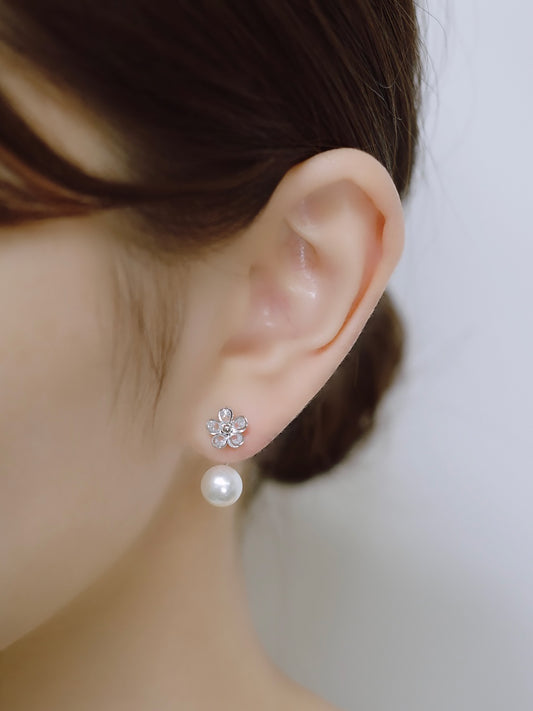 2wayデイジーマグネットピアス