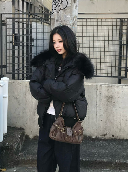 ビッグカラーファータッチブルゾン