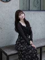 ツイストシアークロップドカットソー - ブラック