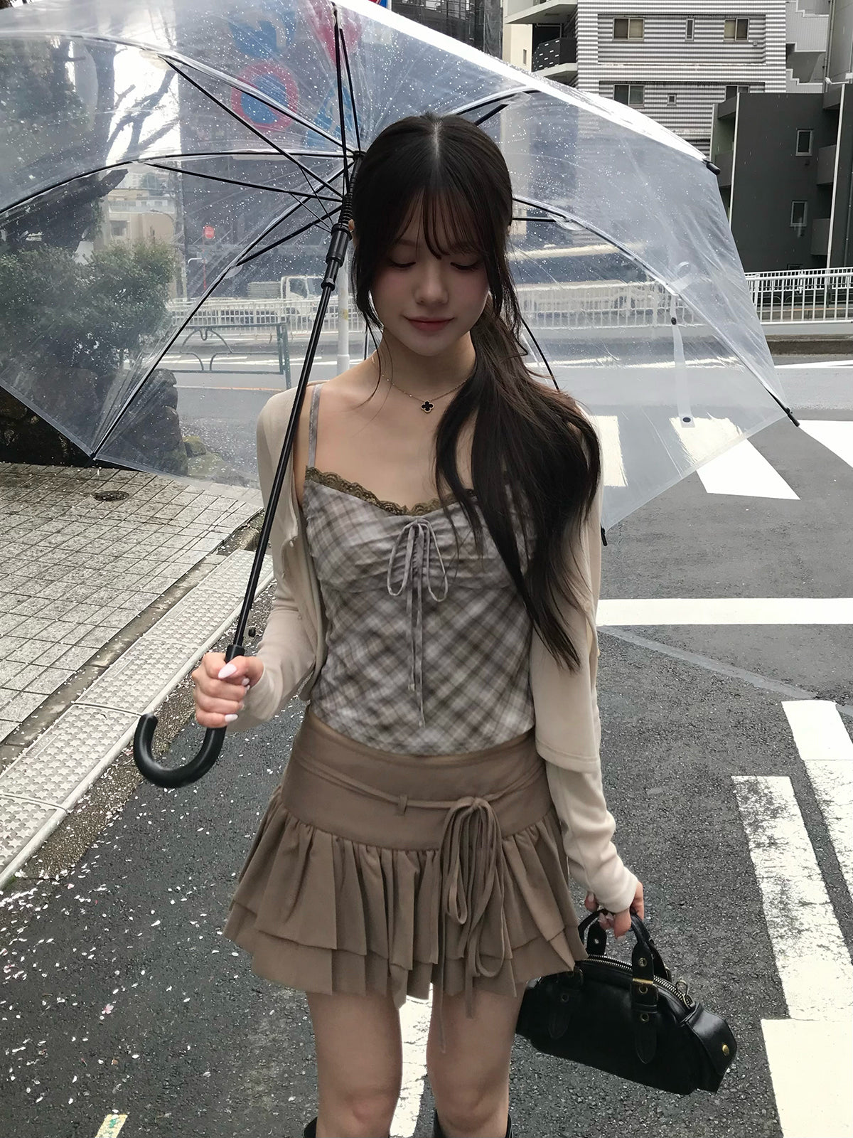 检查吊带套装开衫