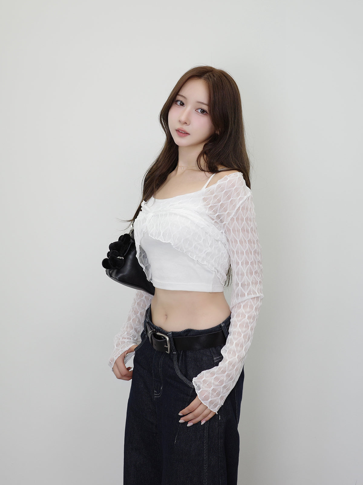 ツイストシアークロップドカットソー