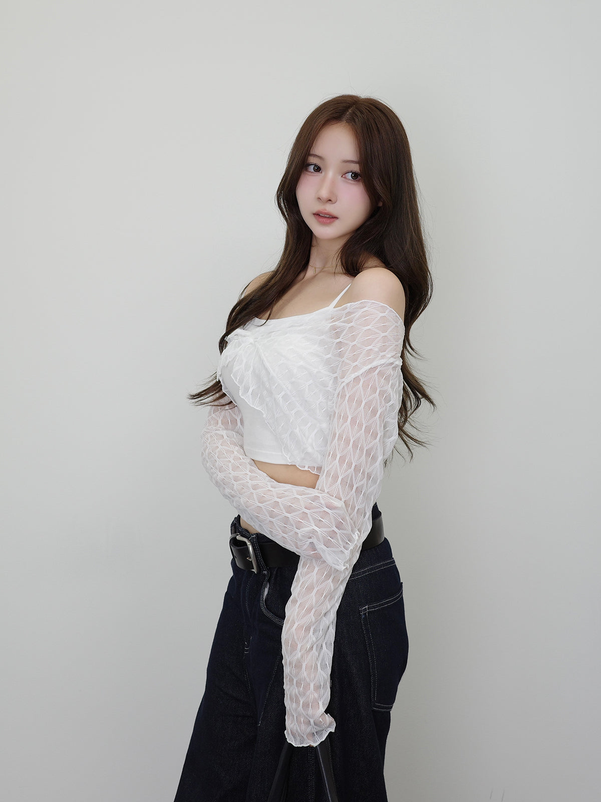 ツイストシアークロップドカットソー