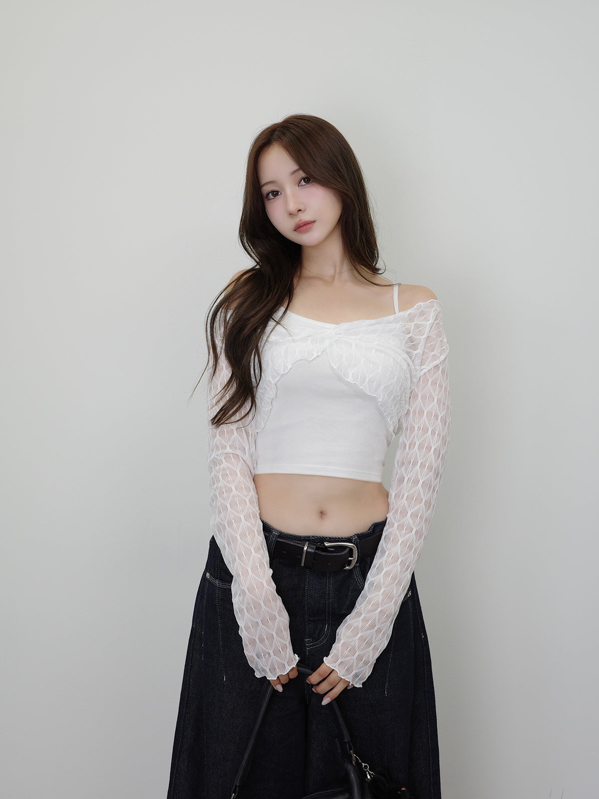 ツイストシアークロップドカットソー