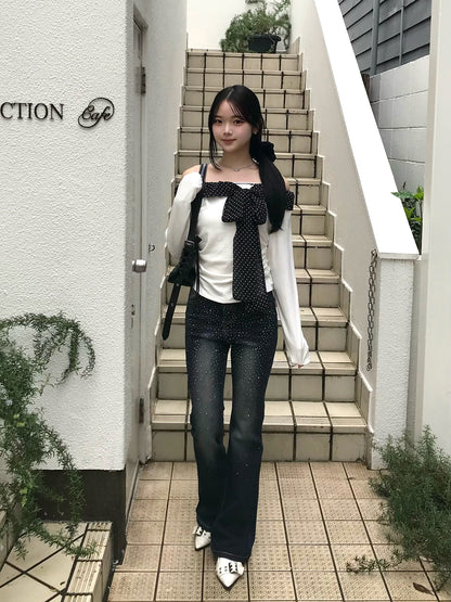 ドットリボンオフショルカットソー