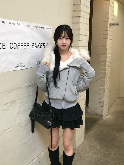 ファータッチフーディーライダースジャケット