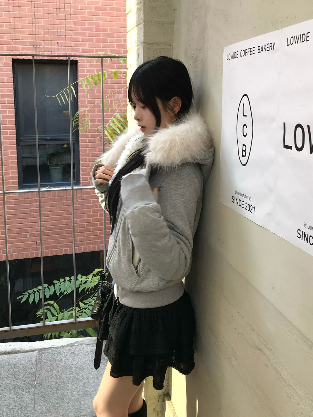 ファータッチフーディーライダースジャケット