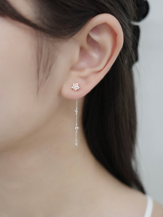 2wayスターラインマグネットピアス