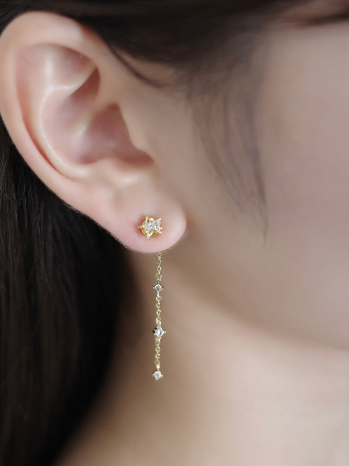 2wayスターラインマグネットピアス