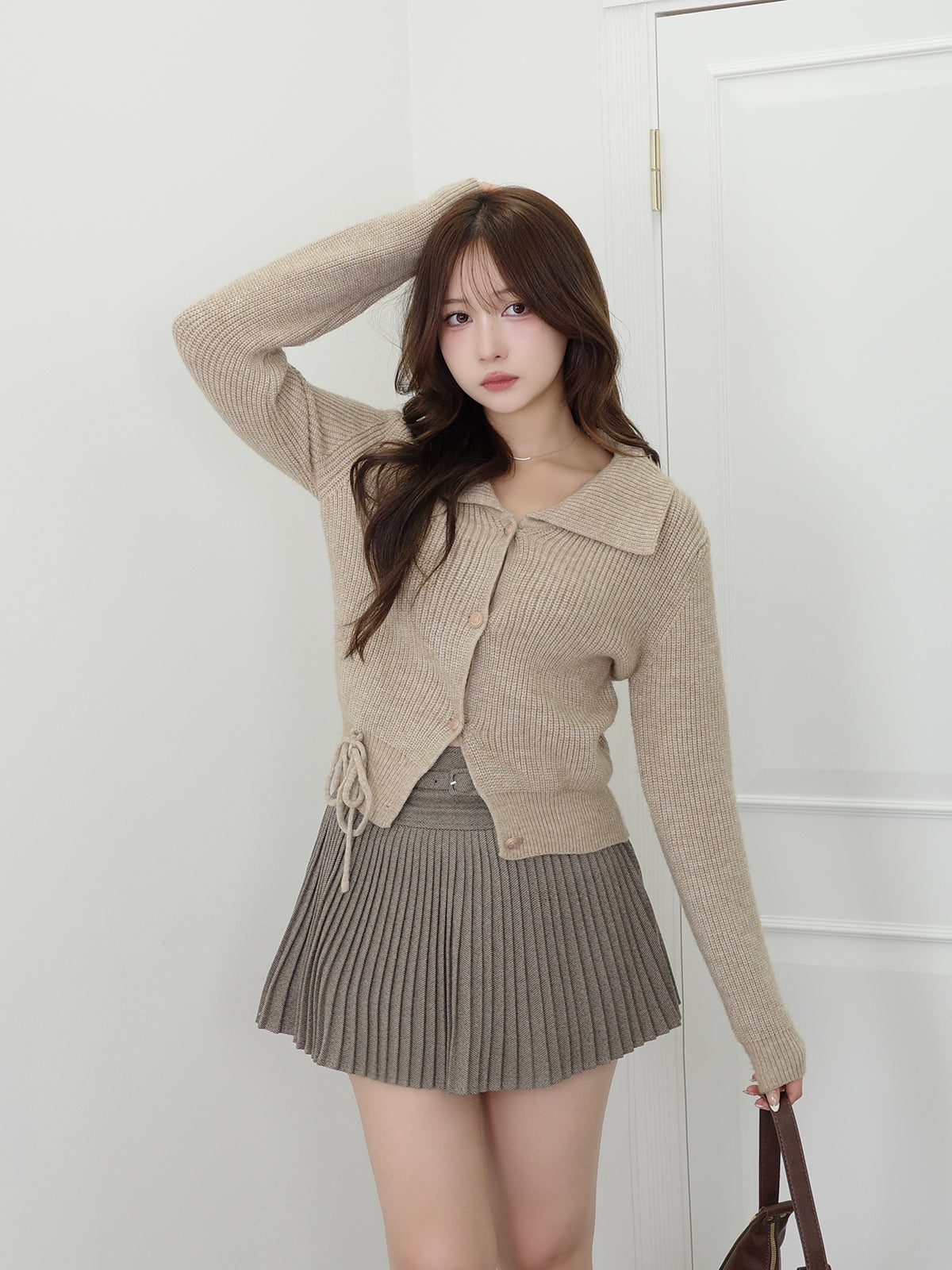 Bibiy NUNA RIBBON BLOUSE グリッターニットカーディガン KNIT｜Bibiy.