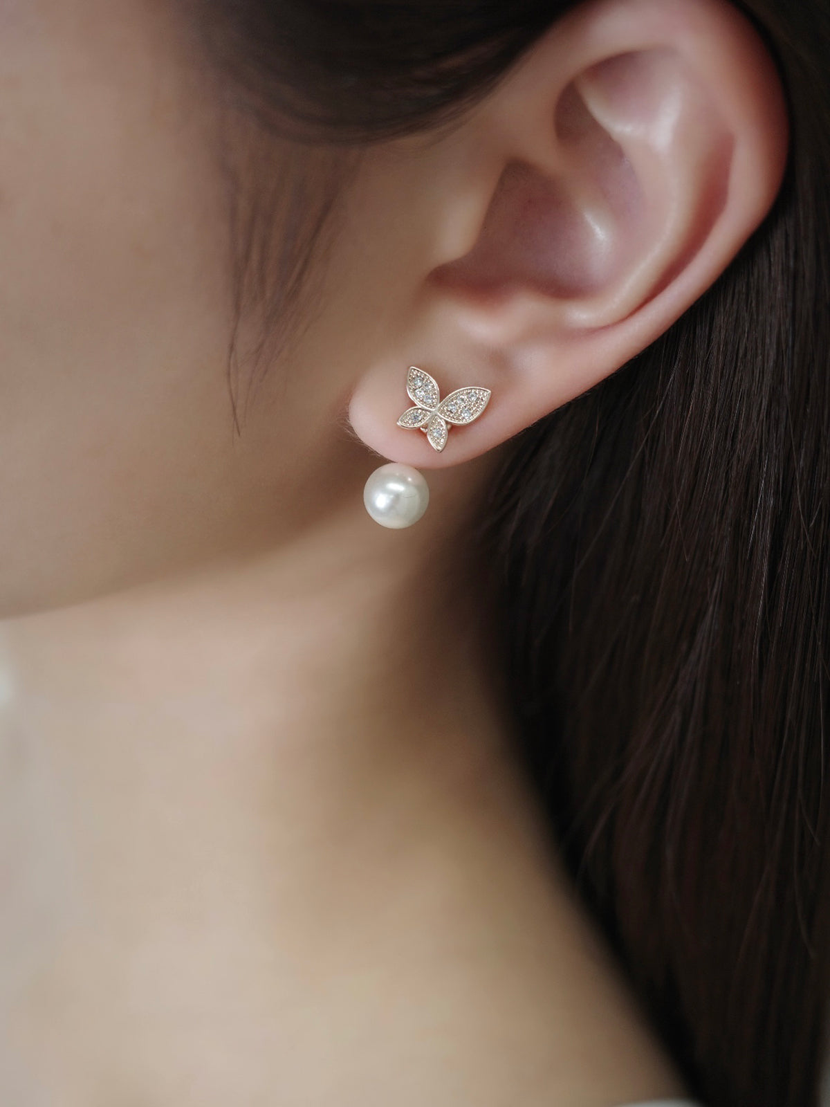 2wayパピヨンマグネットピアス