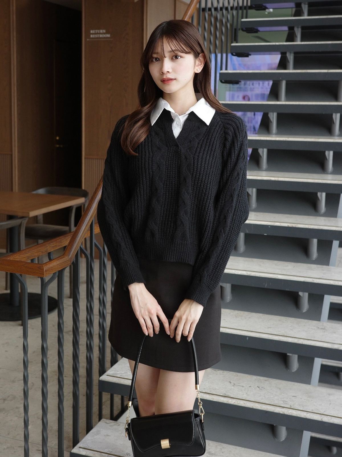 シャツカラードッキングニット – ANDOR ONLINE