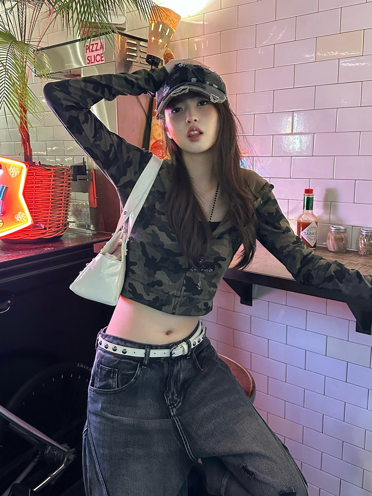 カモフラージュクロップドパーカー – ANDOR ONLINE