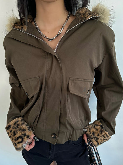 1/23★Size, Photo Leopard Fur Touch Blouson