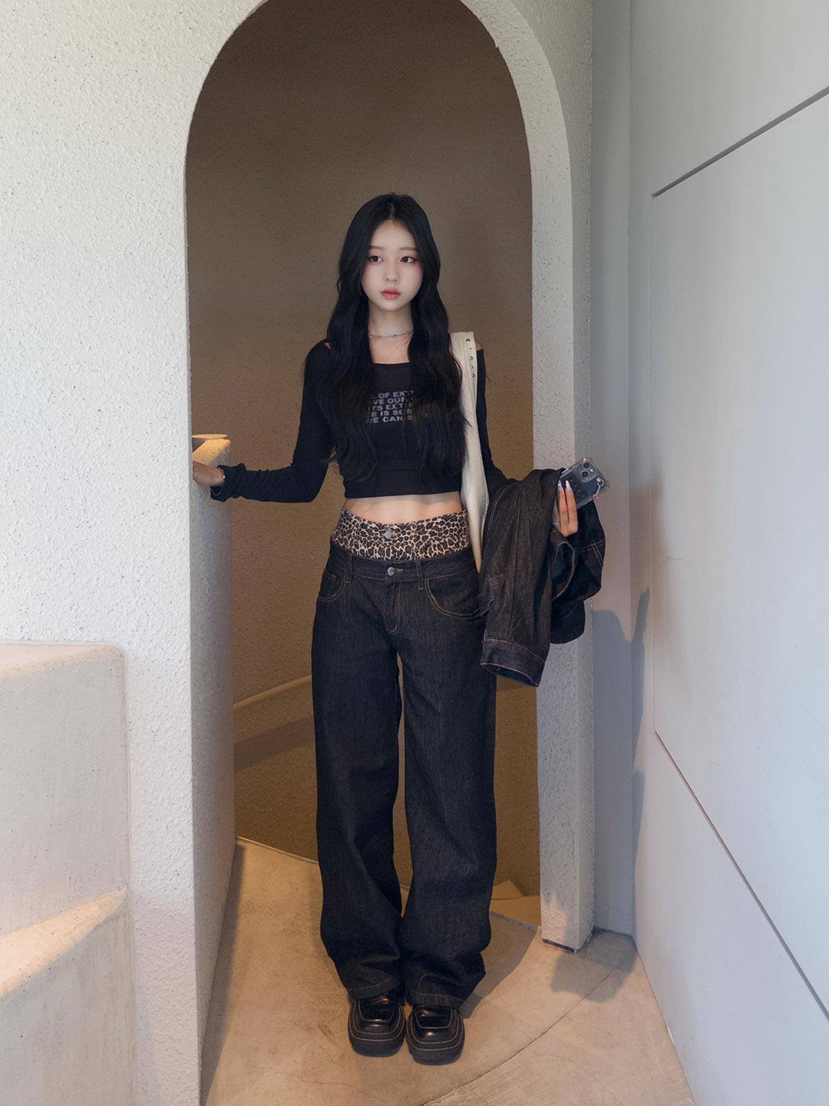 ダブルウエストレオパードデニムパンツ – ANDOR ONLINE