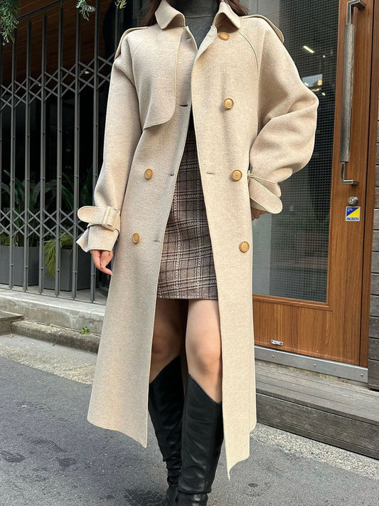 Double buttoned trench coat