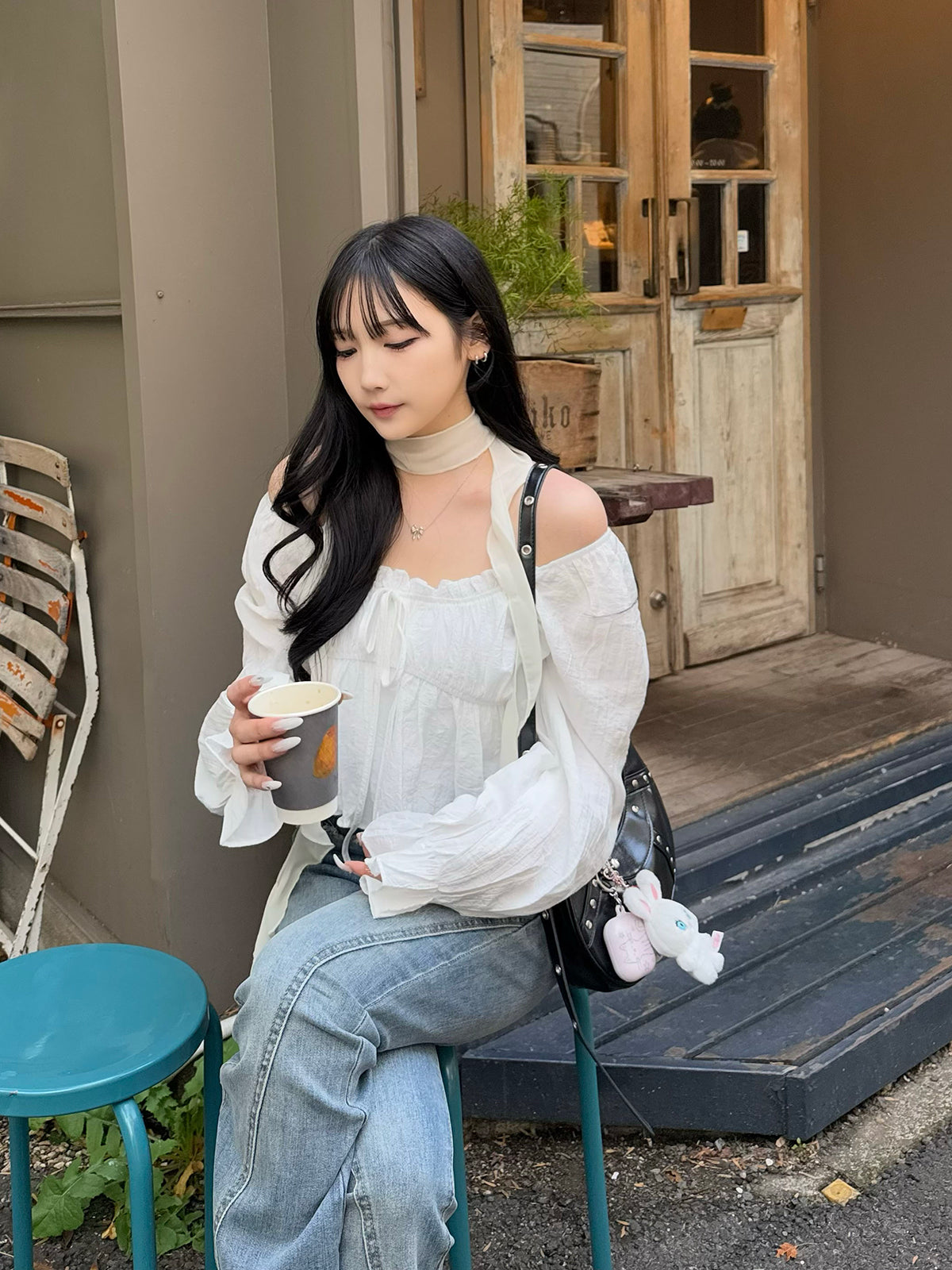 2/27★Photo Candice Sleeve Frill Blouse