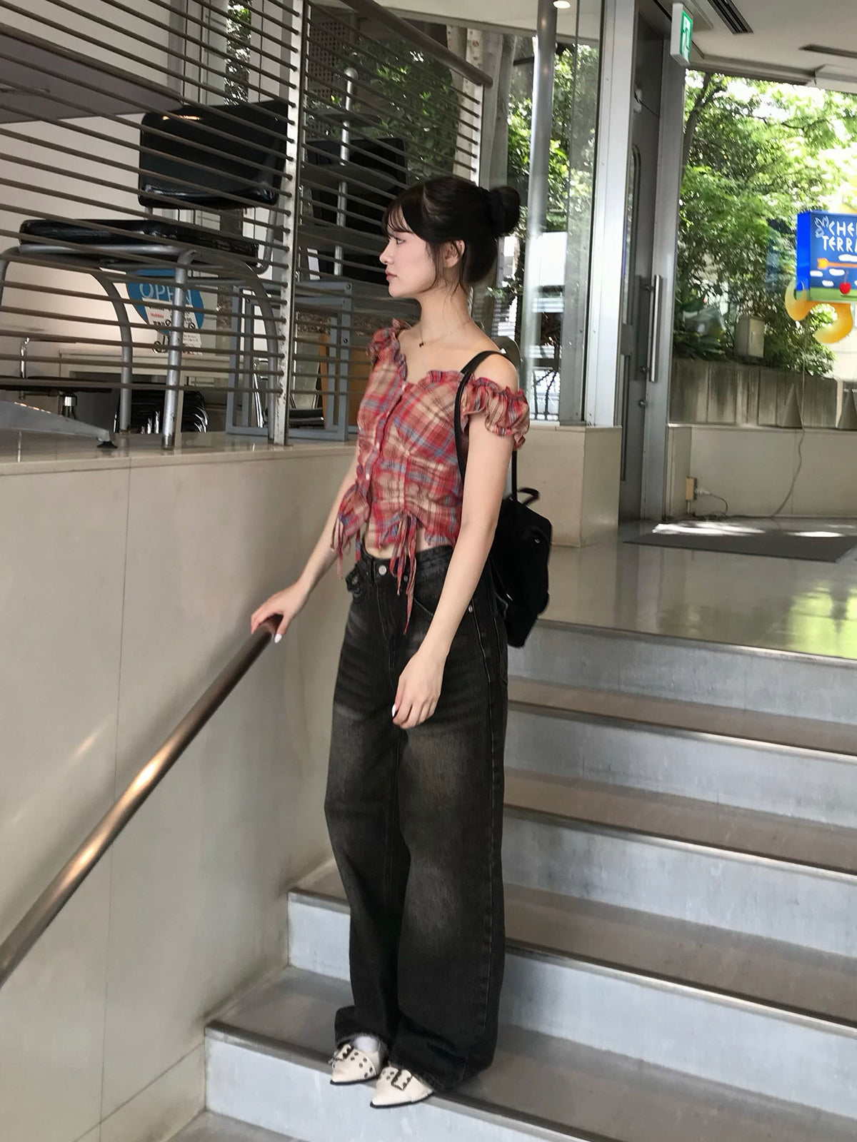 ウォッシングポケットワイドデニムパンツ
