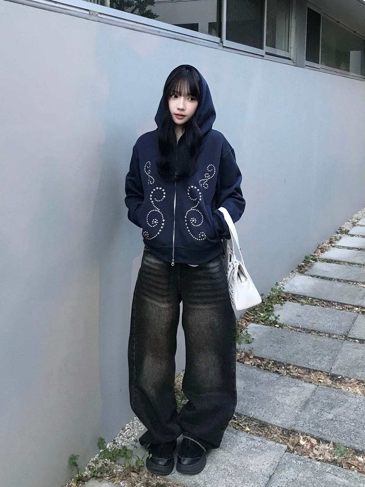 ウォッシングポケットワイドデニムパンツ