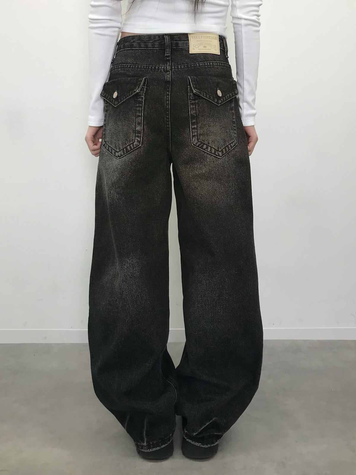 ウォッシングポケットワイドデニムパンツ