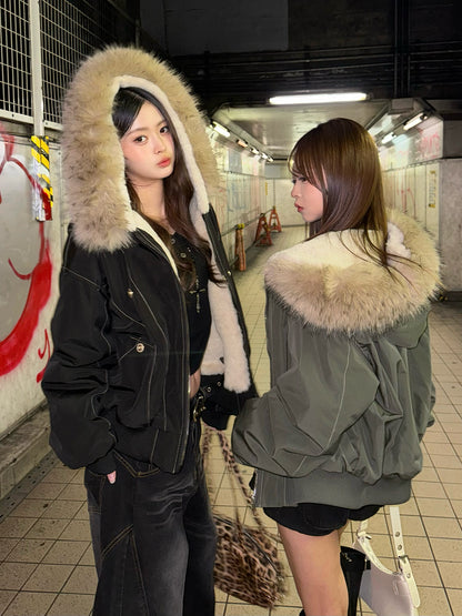 ステッチラインボリュームブルゾン