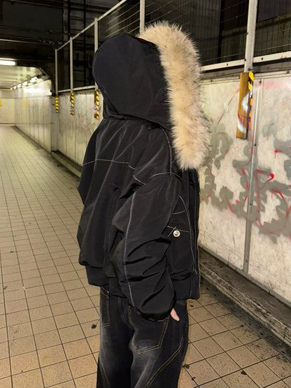 ステッチラインボリュームブルゾン