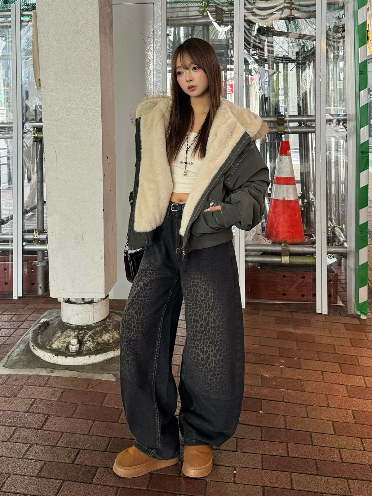 ステッチラインボリュームブルゾン