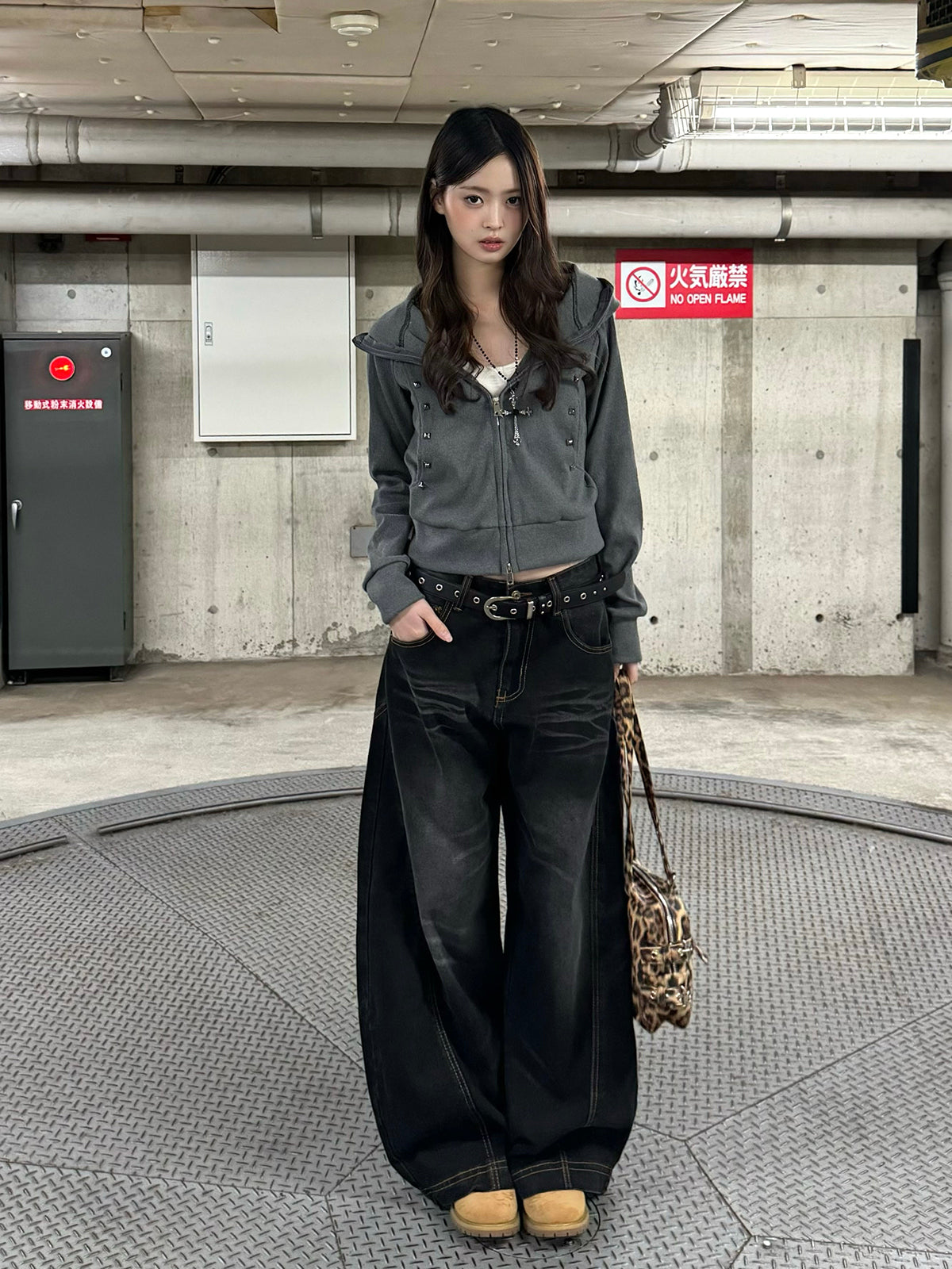 ボリュームカーブシルエットワイドデニムパンツ – ANDOR ONLINE