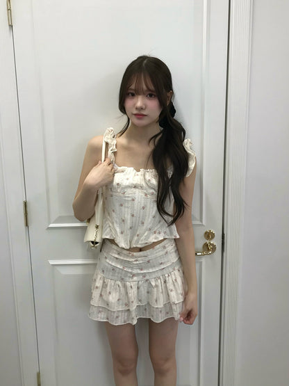 フラワーコルセットスカートセットアップ