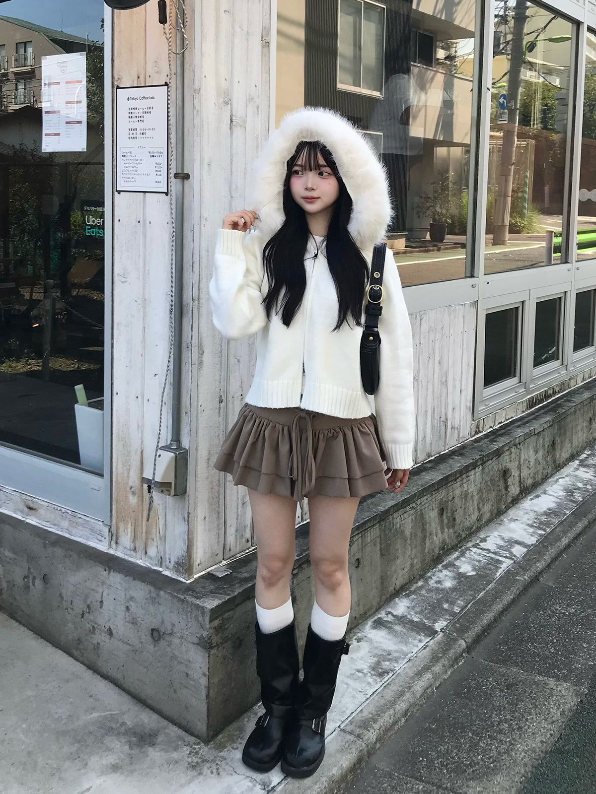 ダブルリボンフリルミニスカート