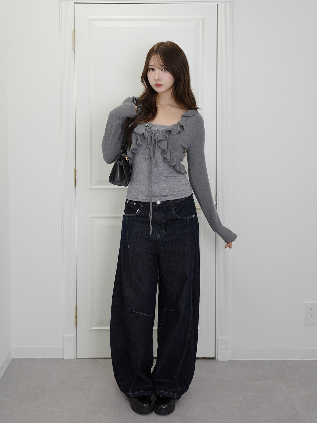 フリルキャミカーディガンセット