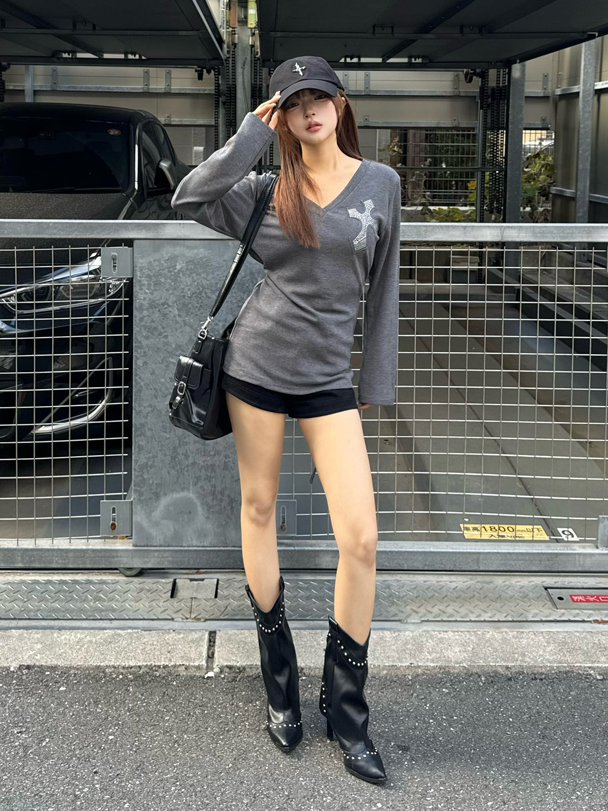 ウエスタンカバーミドルブーツ