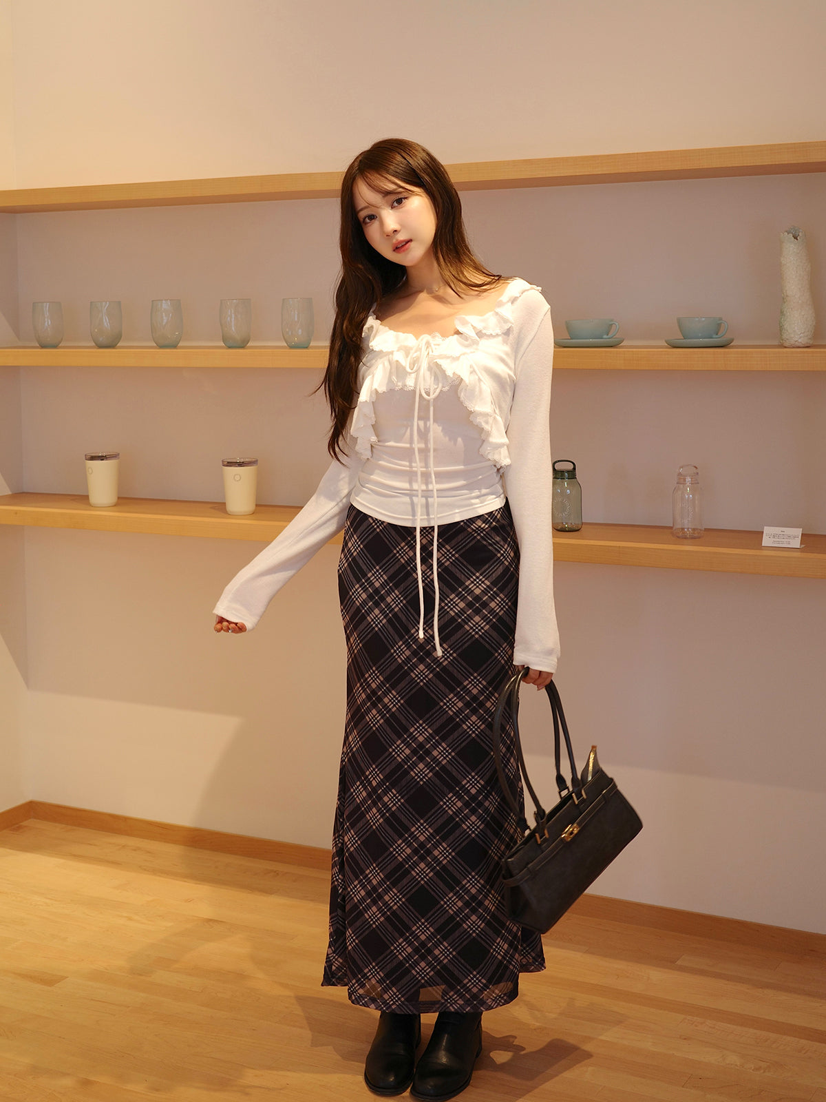 フリルキャミカーディガンセット