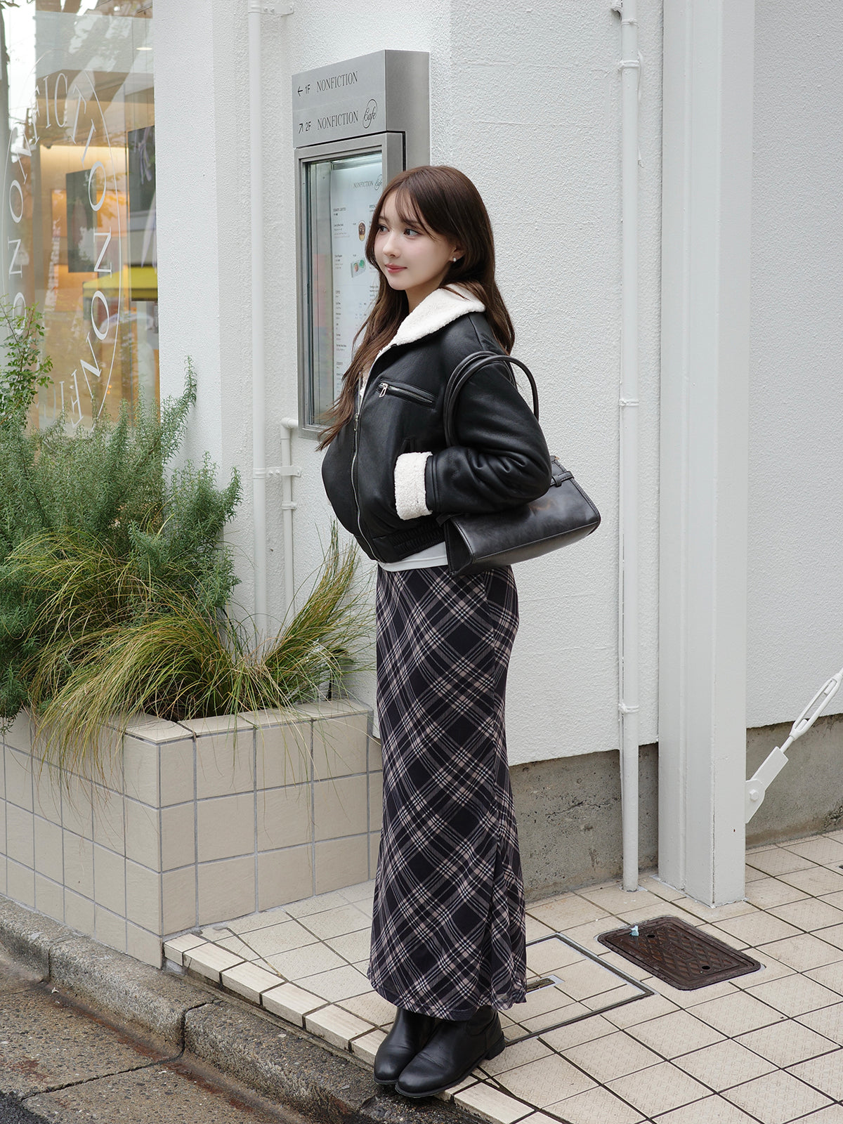 チェックフレアマーメイドスカート – ANDOR ONLINE