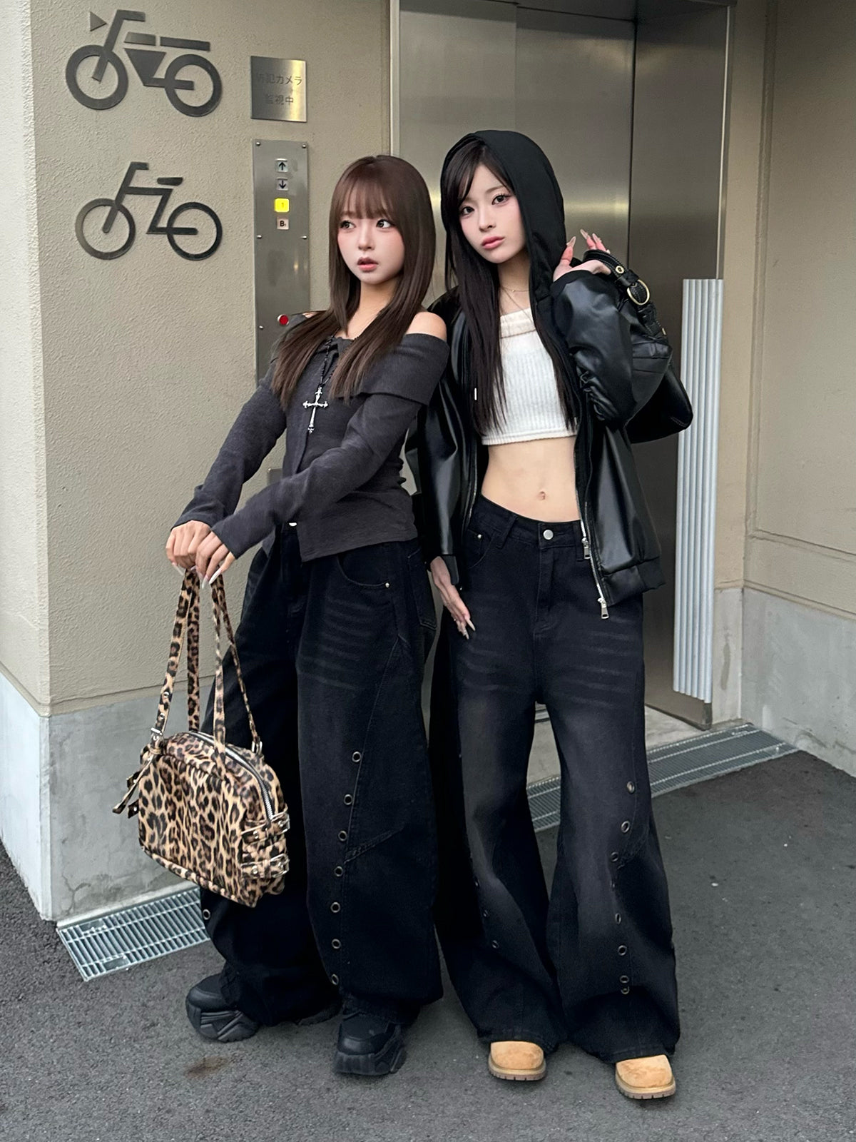 アイレットワイドカーブデニムパンツ