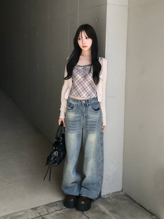 ウォッシングポケットワイドデニムパンツ