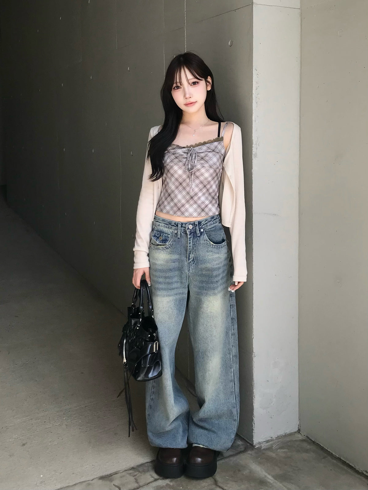 ウォッシングポケットワイドデニムパンツ
