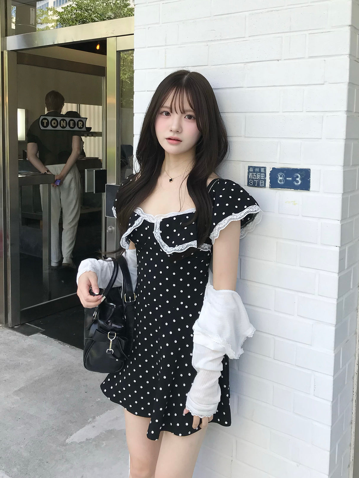 フリル付きドット柄ミニワンピース　ＬＤプライム ドットフリルミニワンピース – ANDOR ONLINE