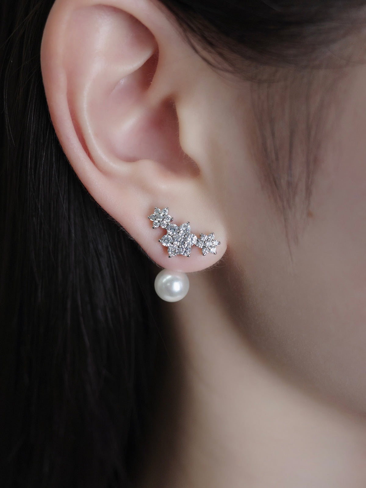 2wayトリニティブルームマグネットピアス