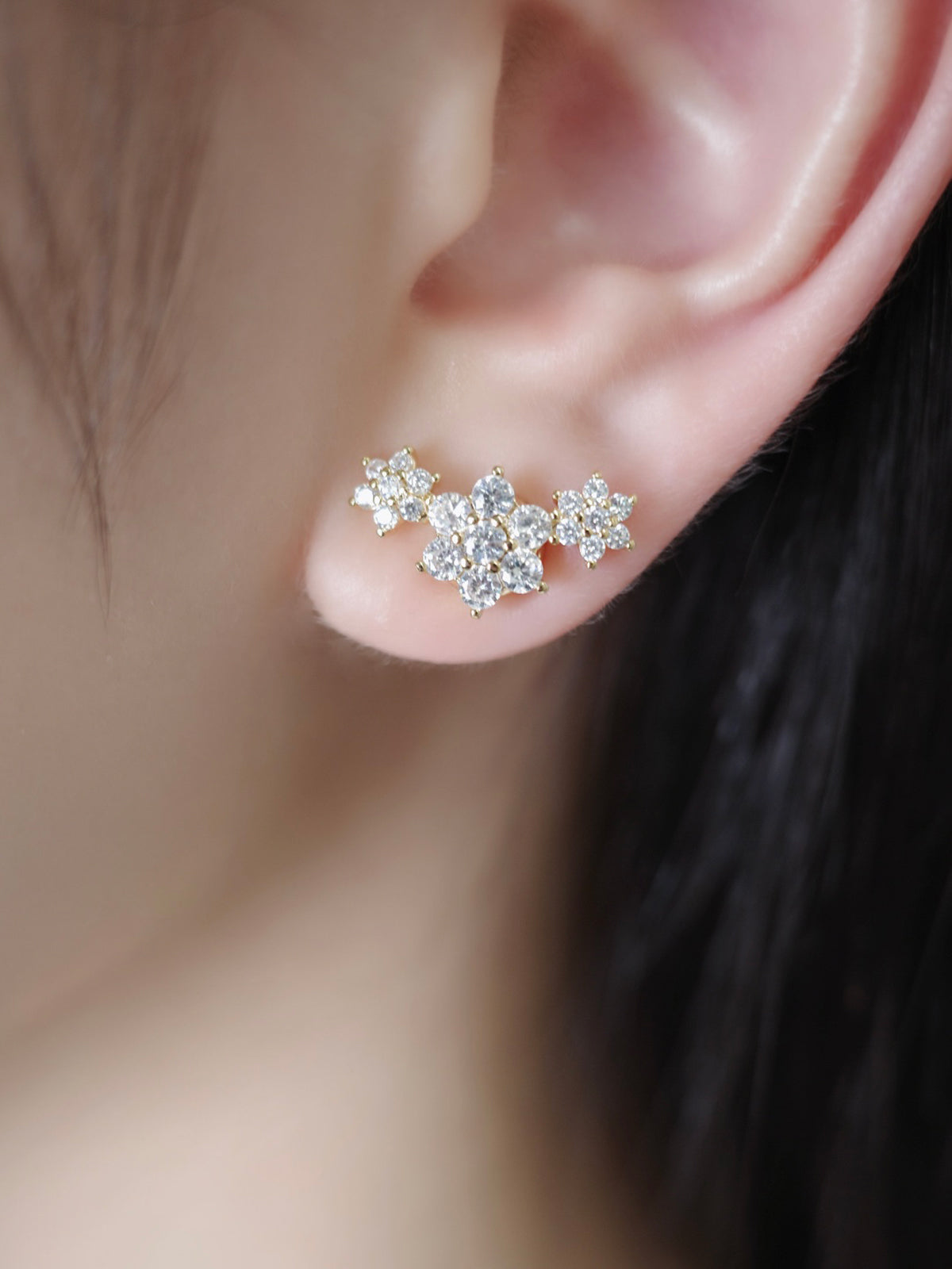 2wayトリニティブルームマグネットピアス