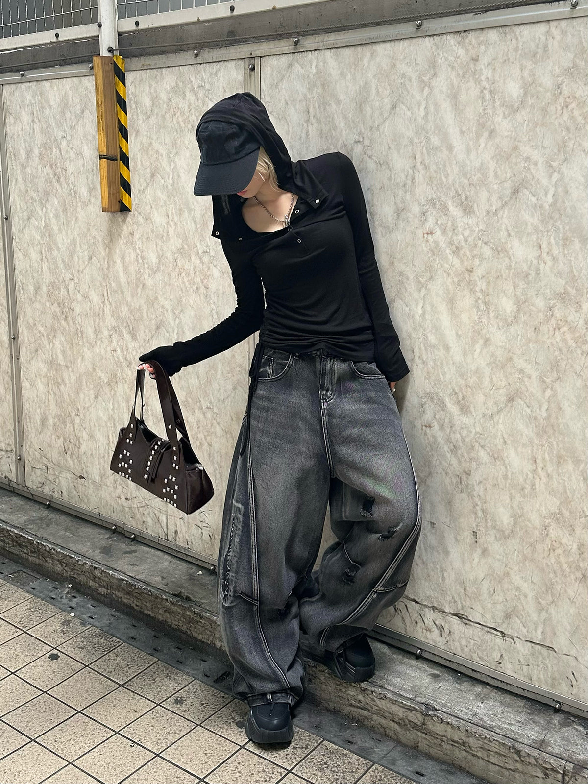 ドロストフーディーカットソー