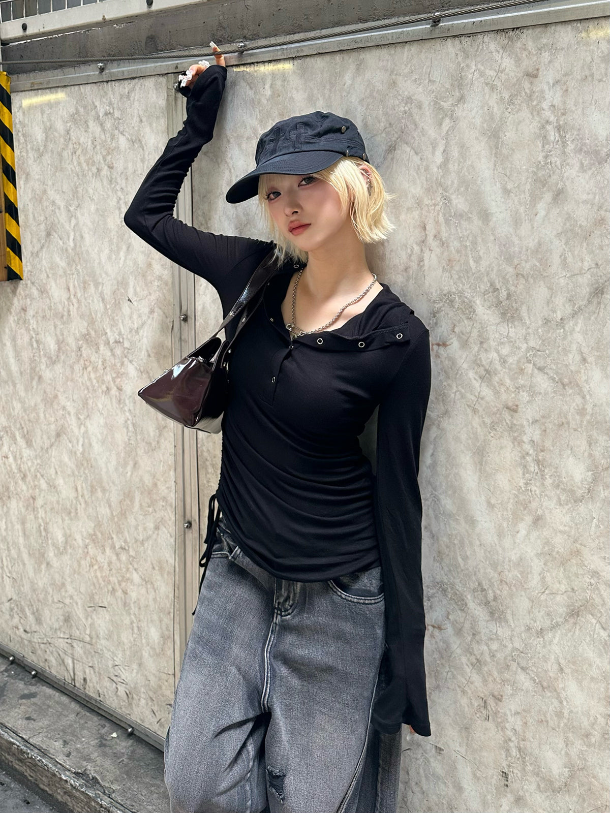 ドロストフーディーカットソー