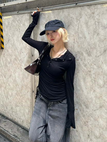 ドロストフーディーカットソー