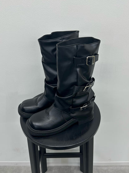 サイドベルトミドルカバーブーツ