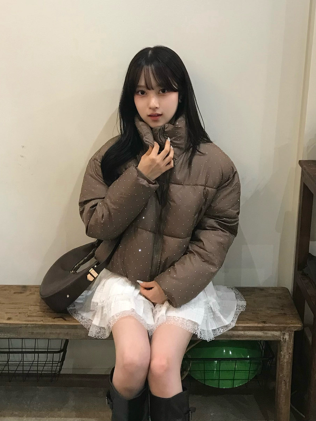 ラインストーンパデッドブルゾン – ANDOR ONLINE