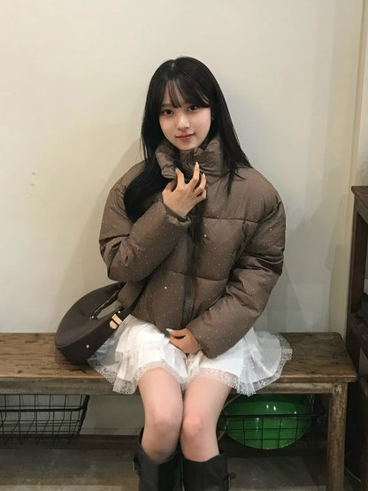 ラインストーンパデッドブルゾン