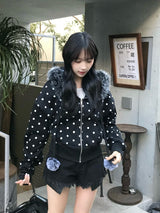 ドットファータッチパーカー - ブラック