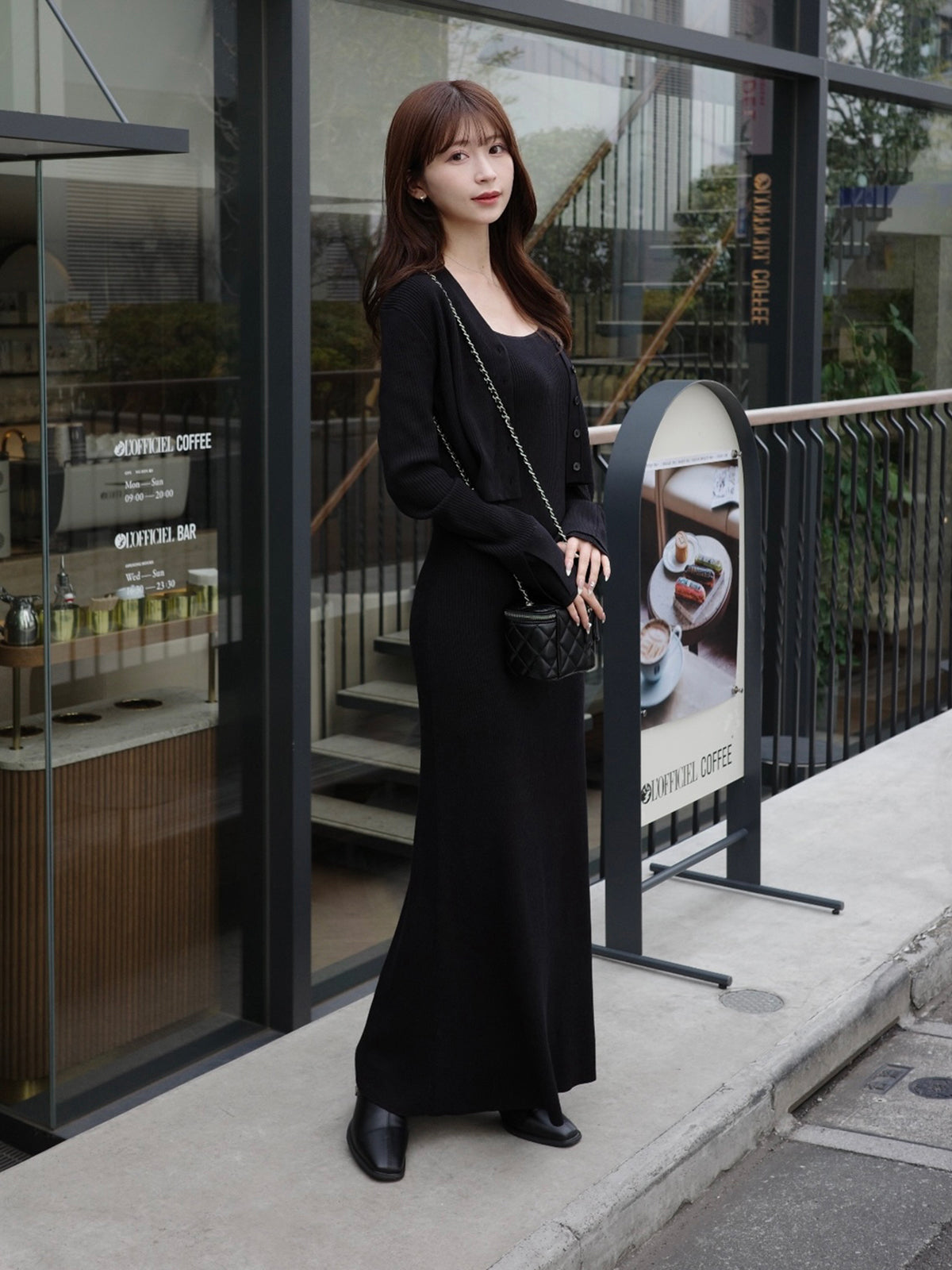 フロントボタンフレアニットセットワンピース – ANDOR ONLINE