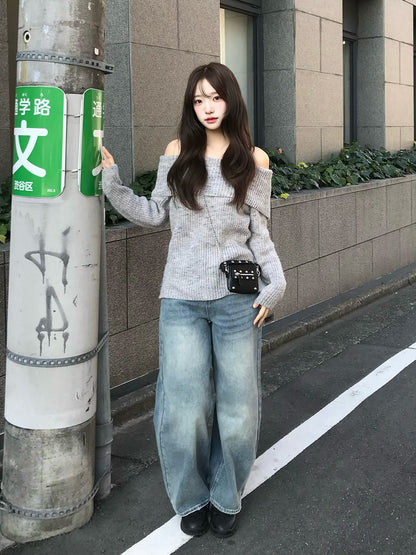 ウォッシングポケットワイドデニムパンツ