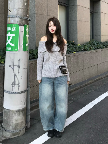 ウォッシングポケットワイドデニムパンツ