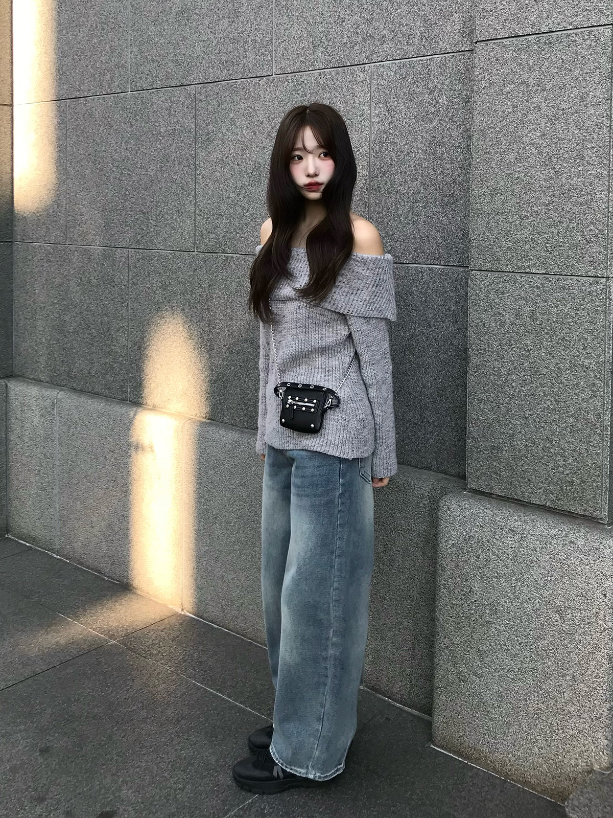 ウォッシングポケットワイドデニムパンツ